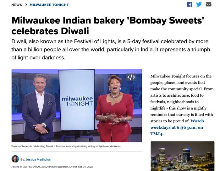Bombay Sweets – Featured by TMJ4